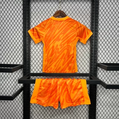Alternative view of Kids' Kit Soccer Jersey Suit Inglaterra Goalkeeper 2024/25 - Orange