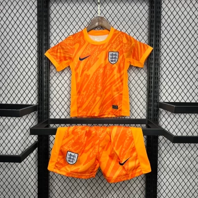 Kids' Kit Soccer Jersey Suit Inglaterra Goalkeeper 2024/25 - Orange