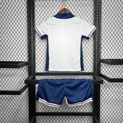 Alternative view of Kids' Kit Soccer Jersey Suit Inglaterra I 2024/25 - White and Blue