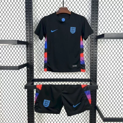 Kids' Kit Soccer Jersey Suit Inglaterra II 2025/26 - Black