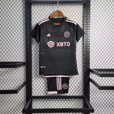 Kids' Kit Soccer Jersey Suit Inter Miami II 23/24 - Black and Pink