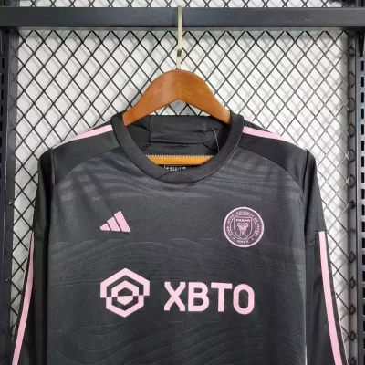 Alternative view of Kids' Kit Soccer Jersey Suit Inter Miami II 23/24 Long Sleeve - Black and Pink