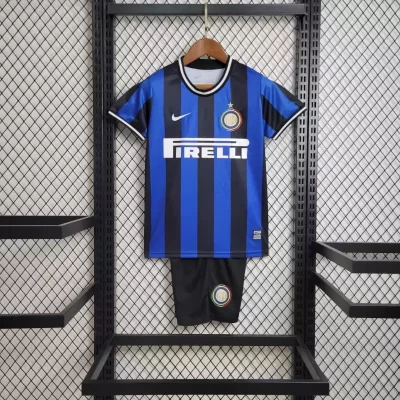 Kids' Kit Soccer Jersey Suit Inter de Milao I 09/10 - Blue and Black