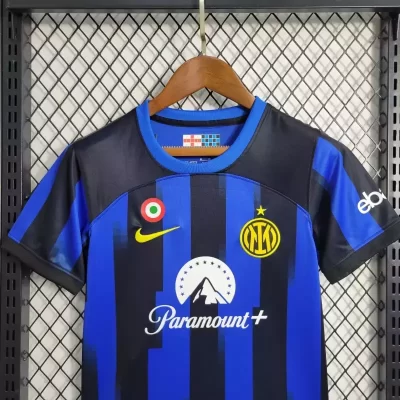 Alternative view of Kids' Kit Soccer Jersey Suit Inter de Milao I 23/24 - Blue and Black