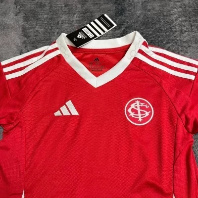 Kids' Kit Soccer Jersey Suit Internacional I 25/26 - Red and White - Image 3