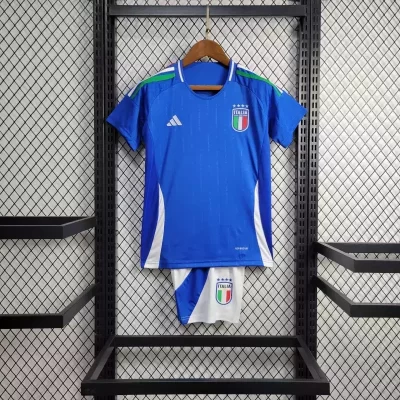 Kids' Kit Soccer Jersey Suit Italia I 2024/25 - Blue and White