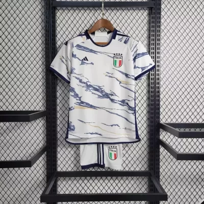 Kids' Kit Soccer Jersey Suit Italia II 2023/24 - White/Off-White