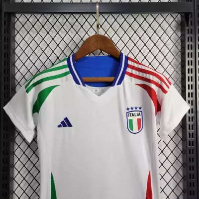 Alternative view of Kids' Kit Soccer Jersey Suit Italia II 2024/25 - White and Blue