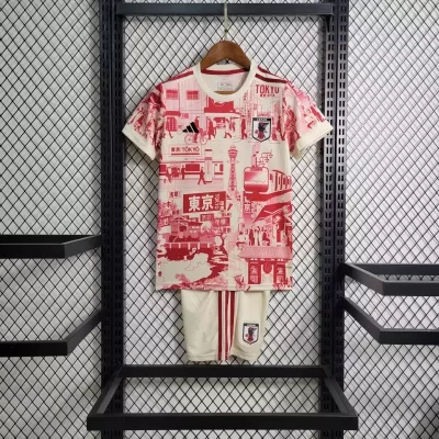 Kids' Kit Soccer Jersey Suit Japao Especial Toquio 2024/25 - White and Red