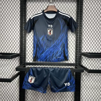 Kids' Kit Soccer Jersey Suit Japao Y-3 I 2024/25 - Blue