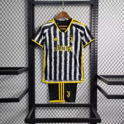 Kids' Kit Soccer Jersey Suit Juventus I 23/24 - Black