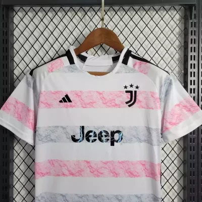 Alternative view of Kids' Kit Soccer Jersey Suit Juventus II 23/24 - White and Pink