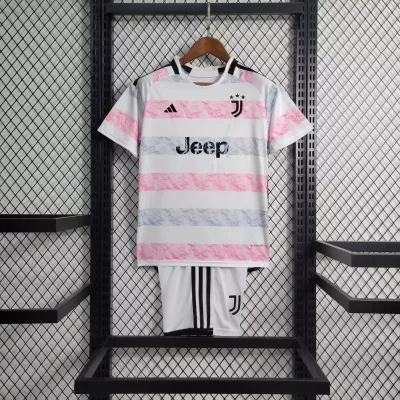 Kids' Kit Soccer Jersey Suit Juventus II 23/24 - White and Pink