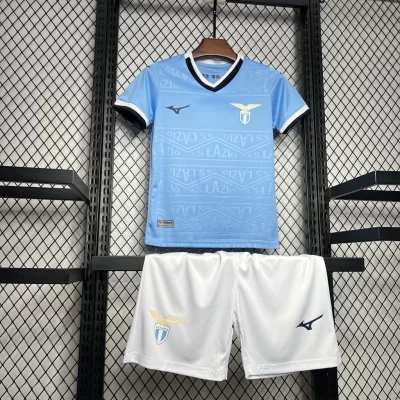 Kids' Kit Soccer Jersey Suit Lazio I 24/25 - Blue and White - Image 3