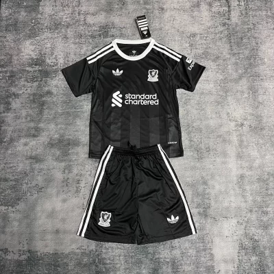 Kids' Kit Soccer Jersey Suit Liverpool Goalkeeper 25/26 - Black