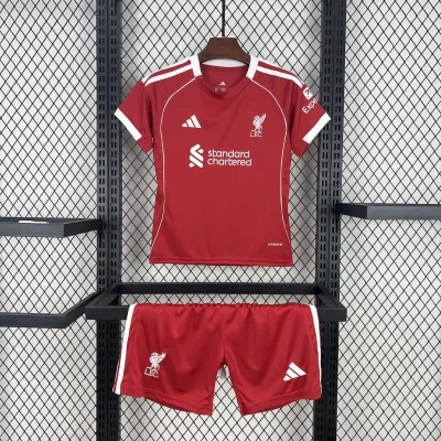 Kids' Kit Soccer Jersey Suit Liverpool I 25/26 - Red