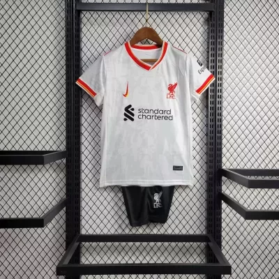 Kids' Kit Soccer Jersey Suit Liverpool III 24/25 - White