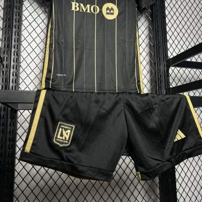 Kids' Kit Soccer Jersey Suit Los Angeles FC I 24/25 - Black and Gold - Image 3