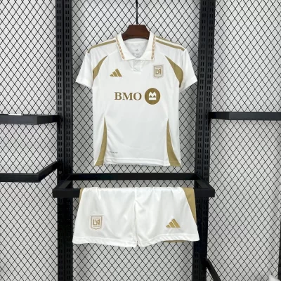 Kids' Kit Soccer Jersey Suit Los Angeles FC II 25/26 - White and Gold