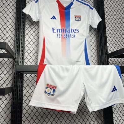 Kids' Kit Soccer Jersey Suit Lyon I 24/25 - White - Image 3