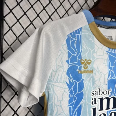 Kids' Kit Soccer Jersey Suit Malaga I 24/25 - Blue and White - Image 3
