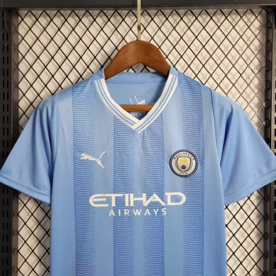 Alternative view of Kids' Kit Soccer Jersey Suit Manchester City I 23/24 - Sky Blue