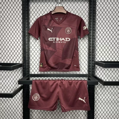 Kids' Kit Soccer Jersey Suit Manchester City III 24/25 - Grena