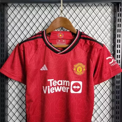 Alternative view of Kids' Kit Soccer Jersey Suit Manchester United I 23/24 - Red