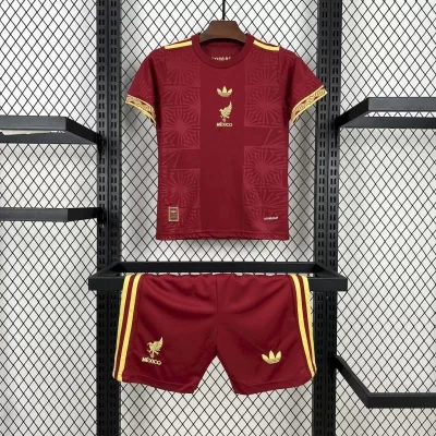 Kids' Kit Soccer Jersey Suit Mexico 2025/26 - Grena and Gold