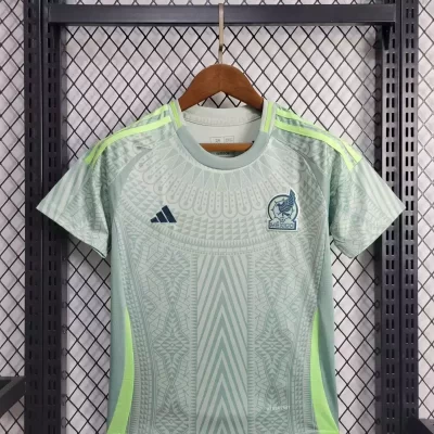 Alternative view of Kids' Kit Soccer Jersey Suit Mexico II 2024/25 - Gray and Green