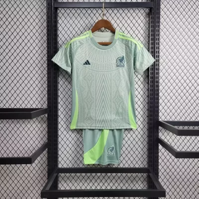 Kids' Kit Soccer Jersey Suit Mexico II 2024/25 - Gray and Green