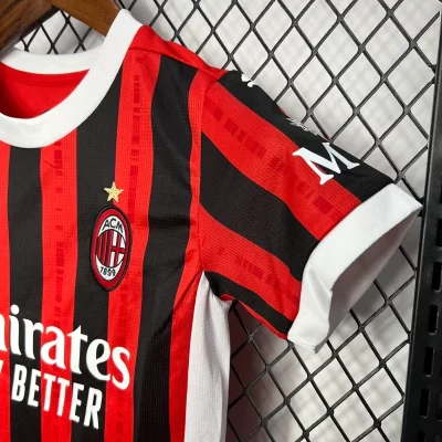 Kids' Kit Soccer Jersey Suit Milan I 24/25 - Red and Black - Image 4