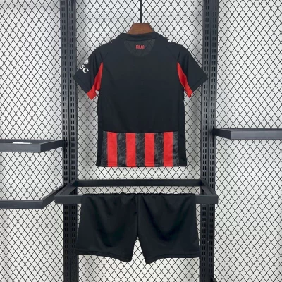 Alternative view of Kids' Kit Soccer Jersey Suit Milan I 25/26 - Red and Black