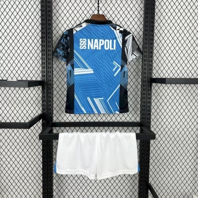 Alternative view of Kids' Kit Soccer Jersey Suit Napoli Coca Cola 24/25 - Blue