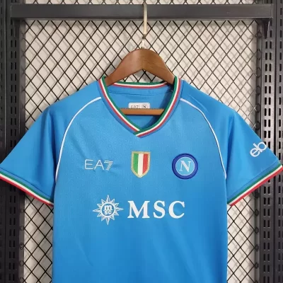 Alternative view of Kids' Kit Soccer Jersey Suit Napoli I 23/24 - Sky Blue