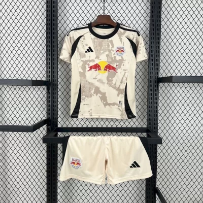 Kids' Kit Soccer Jersey Suit New York Red Bulls I 25/26 - Beige and Black