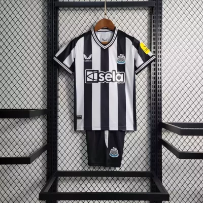 Kids' Kit Soccer Jersey Suit Newcastle I 23/24 - Black and White