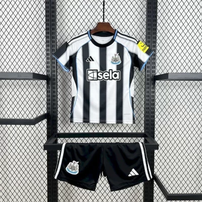 Kids' Kit Soccer Jersey Suit Newcastle I 25/26 - White and Black