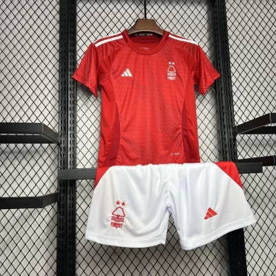 Kids' Kit Soccer Jersey Suit Nottingham Forest I 24/25 - Red and White - Image 3
