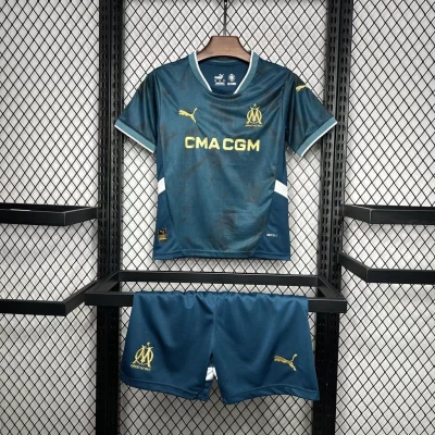 Kids' Kit Soccer Jersey Suit Olympique de Marseille II 24/25 - Blue