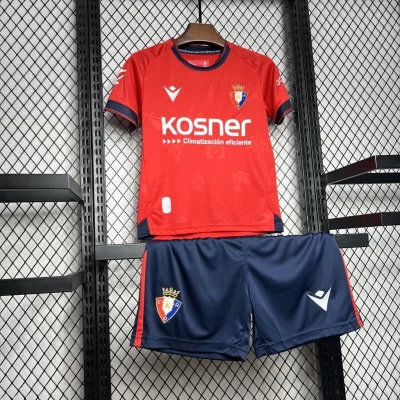 Kids' Kit Soccer Jersey Suit Osasuna I 24/25 - Red and Blue - Image 3