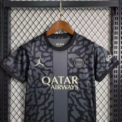 Alternative view of Kids' Kit Soccer Jersey Suit PSG III 23/24 - Black
