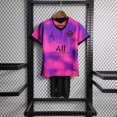 Kids' Kit Soccer Jersey Suit PSG IV 20/21 - Pink and Purple