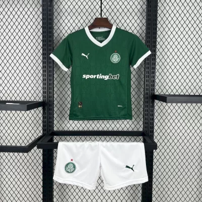 Kids' Kit Soccer Jersey Suit Palmeiras I 25/26 - Green and White