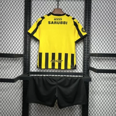 Alternative view of Kids' Kit Soccer Jersey Suit Penarol I 24/25 - Yellow and Black