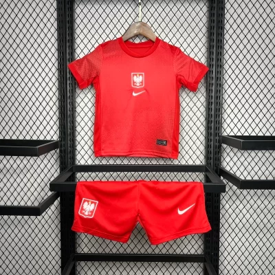 Kids' Kit Soccer Jersey Suit Polonia II 2024/25 - Red