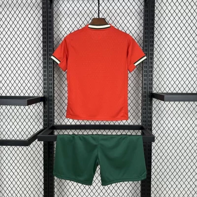 Alternative view of Kids' Kit Soccer Jersey Suit Portugal I 2025/26 - Red and Green