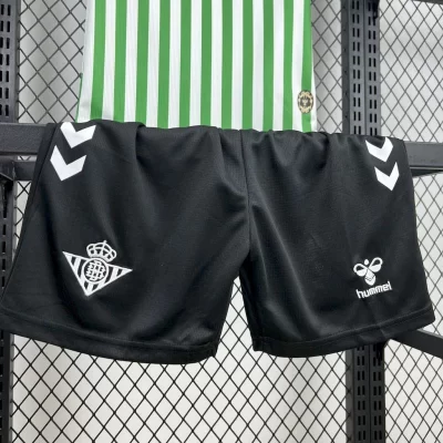 Kids' Kit Soccer Jersey Suit Real Betis I 25/26 - White and Green - Image 3