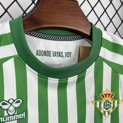 Kids' Kit Soccer Jersey Suit Real Betis I 25/26 - White and Green - Image 4