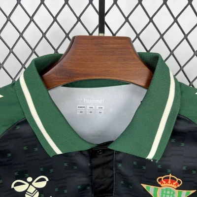 Kids' Kit Soccer Jersey Suit Real Betis II 25/26 - Black and Green - Image 3